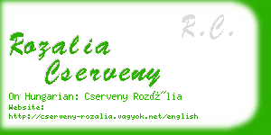 rozalia cserveny business card